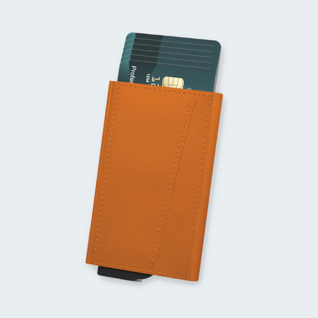 Magnetic Leather Card Case