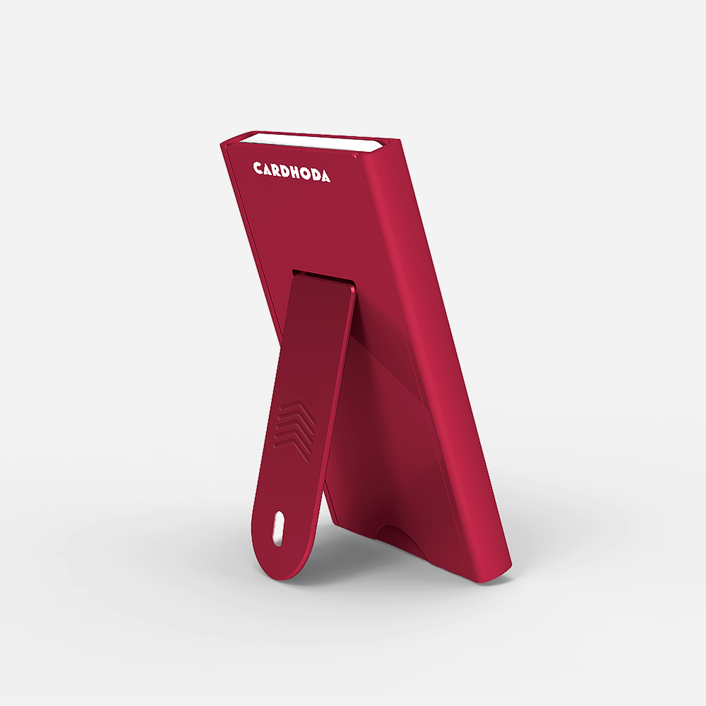 Magnetic Quick Release Case - RFID/NFC Blocking Card Case with Foldable Phone Stand