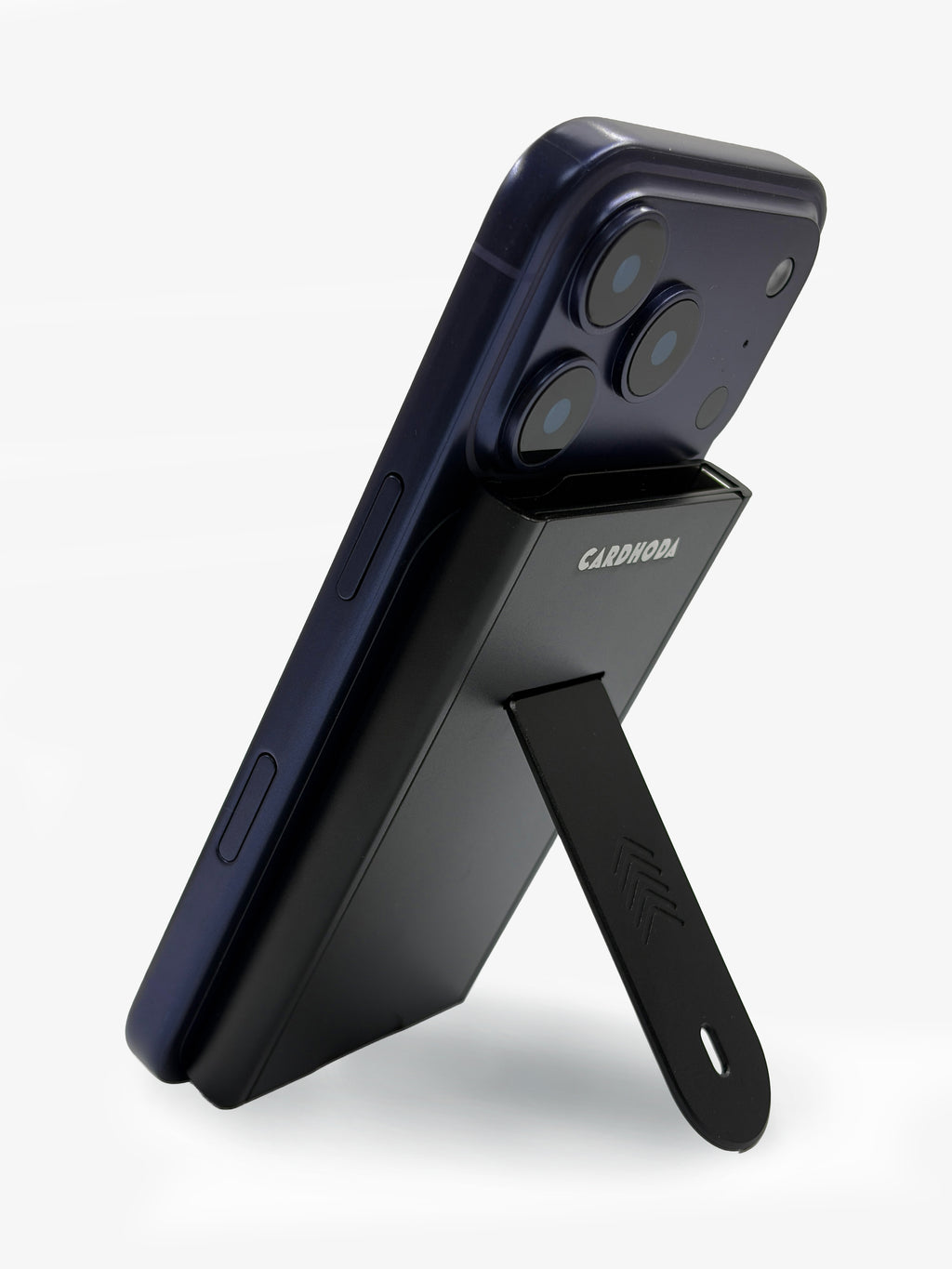 Magnetic Quick Release Case | RFID/NFC Blocking Cardcase with Foldable Phone Stand