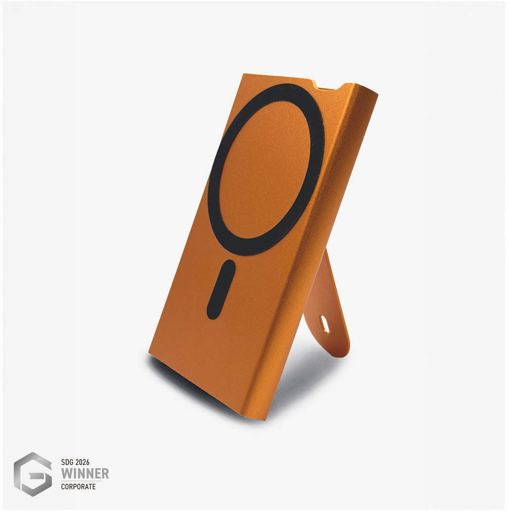 Magnetic Quick Release Case - RFID/NFC Blocking Card Case with Foldable Phone Stand