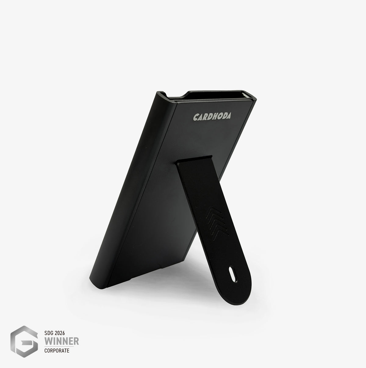 Magnetic Quick Release Case - RFID/NFC Blocking Card Case with Foldable Phone Stand
