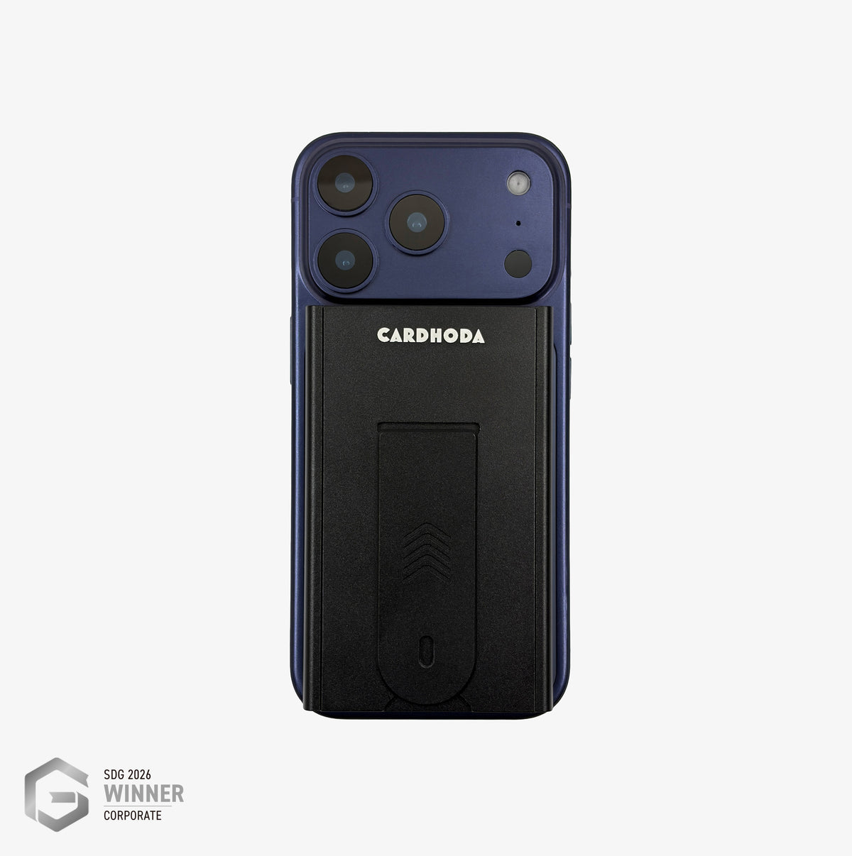 Magnetic Quick Release Case | RFID/NFC Blocking Cardcase with Foldable Phone Stand